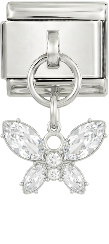 Vlinderhanger van zilver