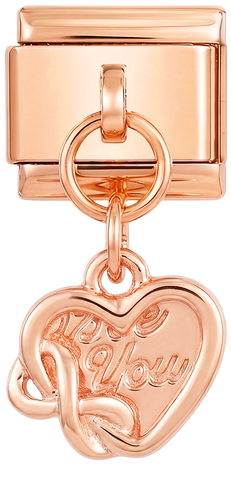 Ik hou van je, oneindigheid, in roségoud