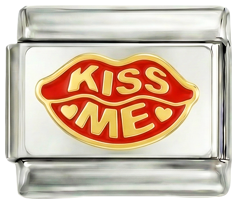 Rode lippen, kus mij, op zilver