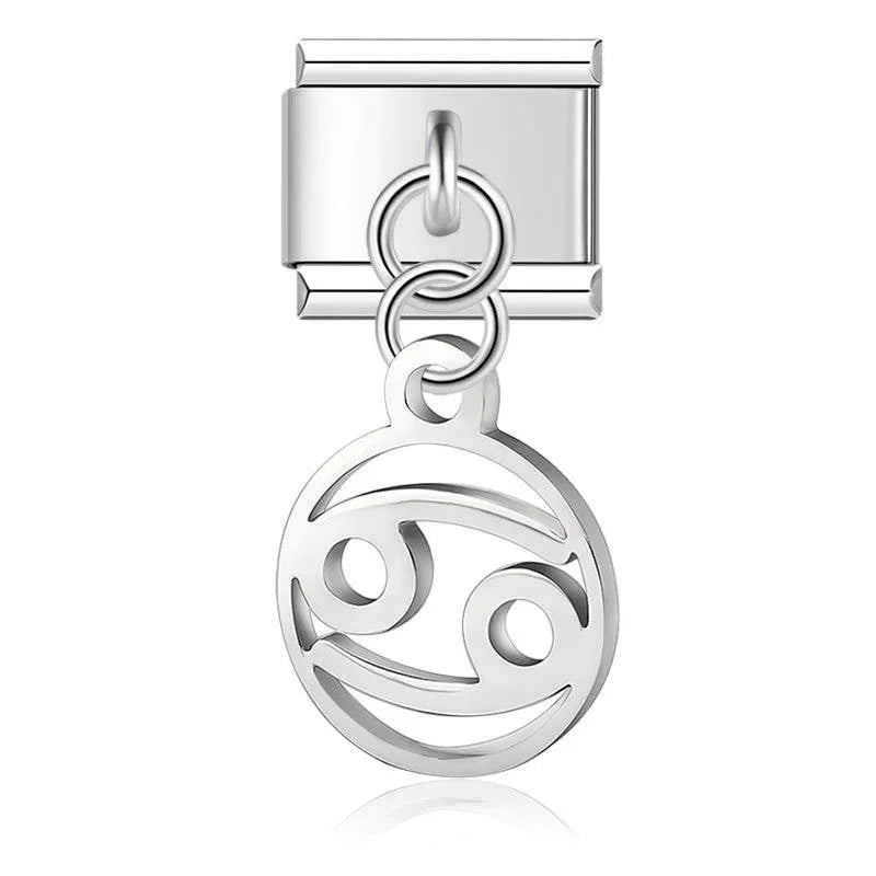 Cancer Sign, on Silver - Charms Official