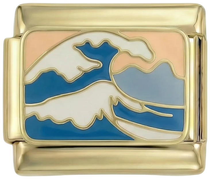 Waves and Moutain on Gold - waves-and-mountain-on-gold.png