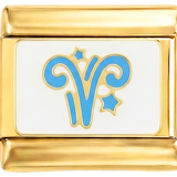 Nog toe te voegen - Aries Blue, op goud