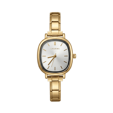 Capri-horloge goud – uitvoering met witte wijzerplaat