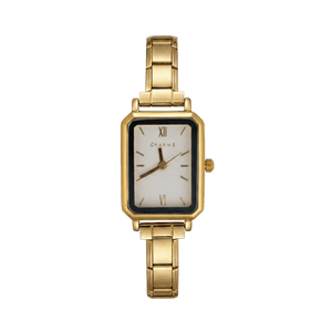 Como-horloge goud – uitvoering met witte wijzerplaat