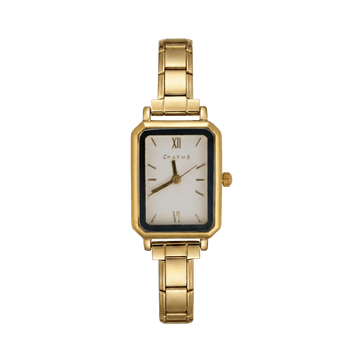 Como-horloge goud – uitvoering met witte wijzerplaat