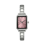 Como Watch Silver Pink Dial