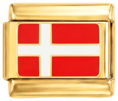 Nog toe te voegen - Deense vlag op goud