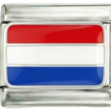 Toe te voegen - Nederlandse vlag, op zilver