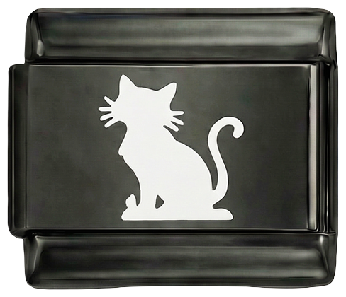 Nog toe te voegen - zwarte bedel met witte kat