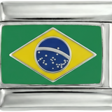 Braziliaanse vlag, op zilver