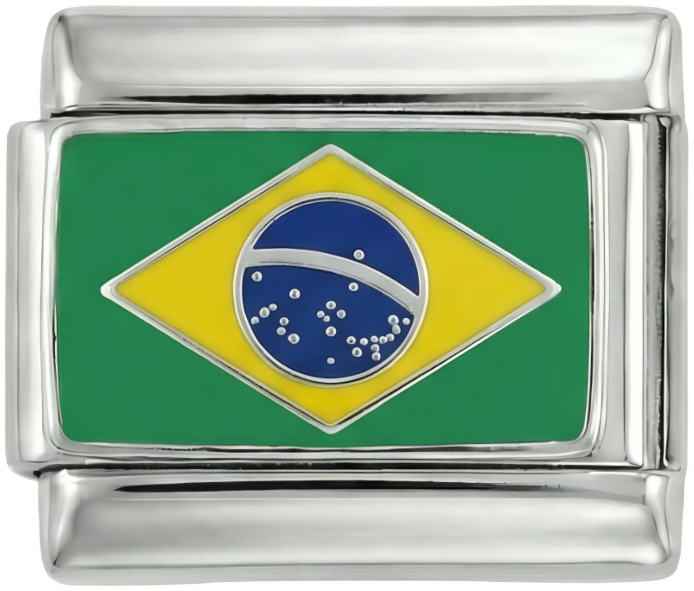 Braziliaanse vlag, op zilver