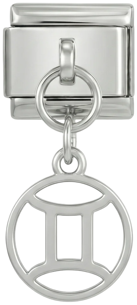 Gemini Sign, on Silver - gemini-sign-on-silver.png