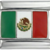 Mexicaanse vlag op zilver