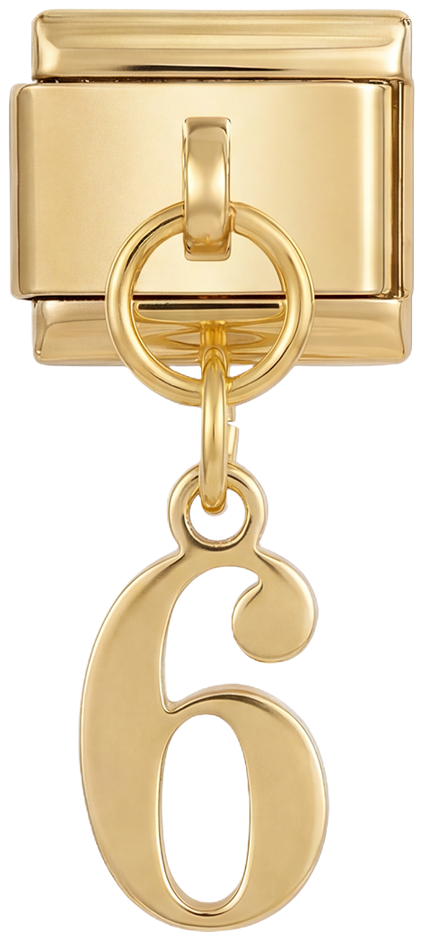 Number 6, Hanging, on Gold - number-6-hanging-on-gold.png