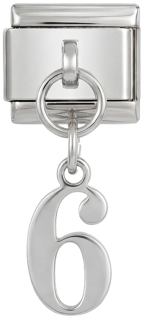 Number 6, Hanging, on Silver - number-6-hanging-on-silver.png