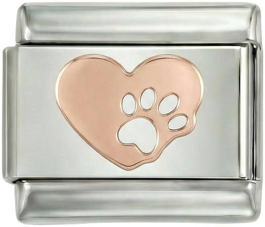 Rose Gold Heart with Cat Paw - rose-gold-heart-with-cat-paw.png