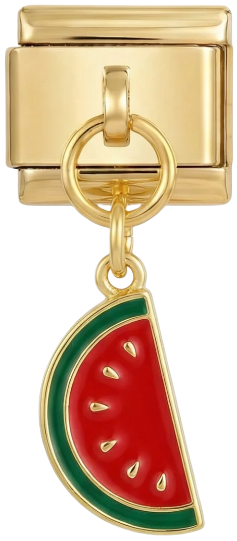 Watermelon Slice Hanging on Gold - watermelon-slice-hanging-on-gold.png